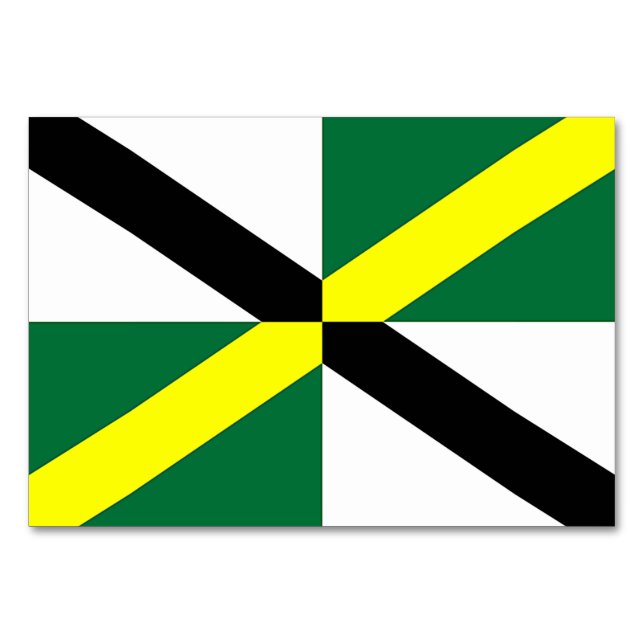 Cartão de mesa Patriótico com Bandeira de Monterey (Frente)