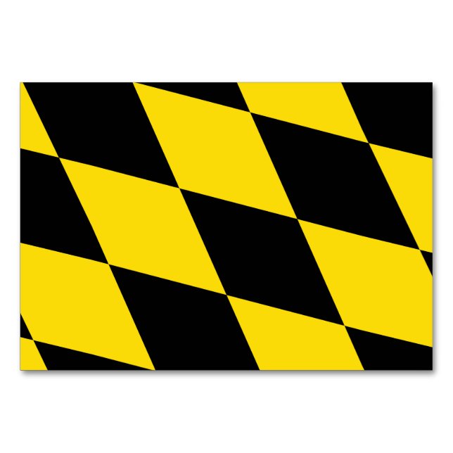 Cartão de mesa Patriótico com Bandeira de Munique, (Frente)