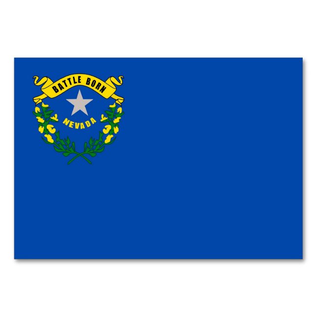 Cartão de mesa Patriótico com Bandeira de Nevada (Verso)