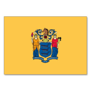 Cartão de mesa Patriótico com Bandeira de Nova Jer