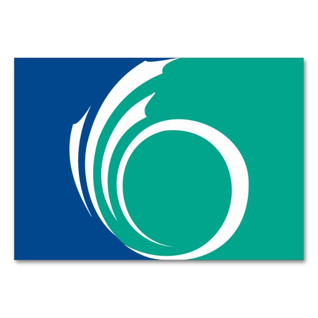 Cartão de mesa Patriótico com Bandeira de Otava, C (Frente)