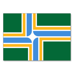 Cartão de mesa Patriótico com Bandeira de Portla