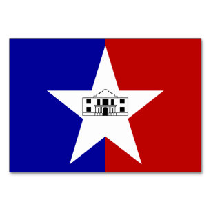 Cartão de mesa Patriótico com Bandeira de San An