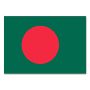 Cartão de mesa Patriótico com Bandeira do Banglade