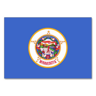 Cartão de mesa Patriótico com Bandeira do Minnesot