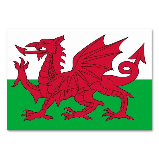 Cartão de mesa Patriótico com Bandeira do País de  (Verso)