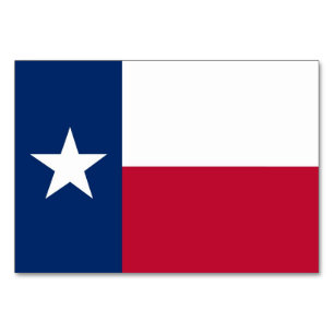 Cartão de mesa Patriótico com Bandeira do Texas