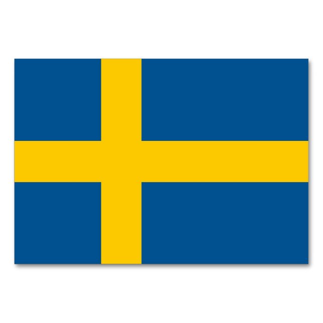 Cartão de mesa Patriótico com Sinalizador de Sueci (Verso)