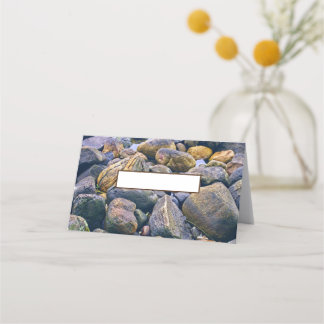 Cartão De Mesa Pedras coloridas