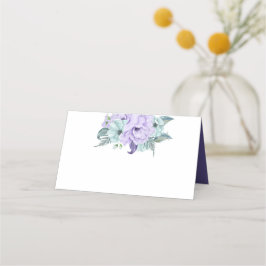 Cartão De Mesa Peões de Aquarela com Lavanda de Casquilho