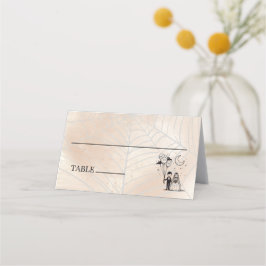 Cartão De Mesa Pequeno Casal Spooky