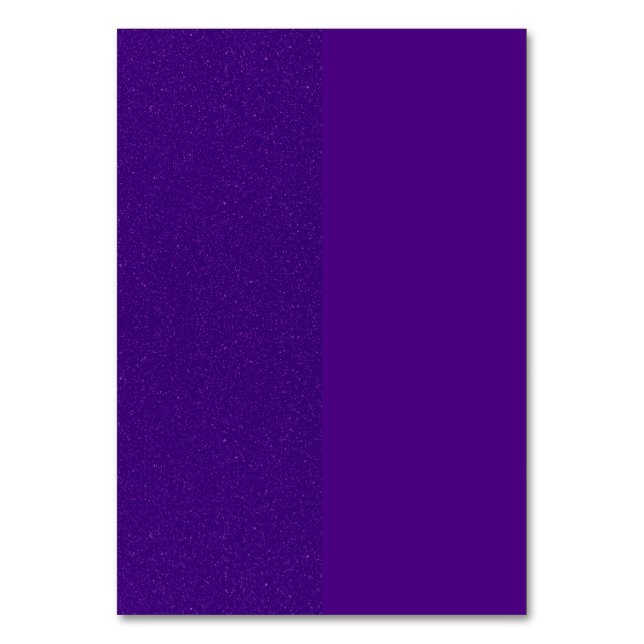 Cartão de Mesa Personalizado com Brilho Roxo Duplo (Frente)