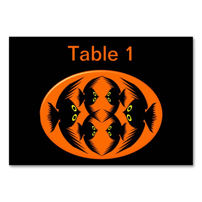 Cartão de Mesa Personalizável de Corvos de Hallowe (Frente)