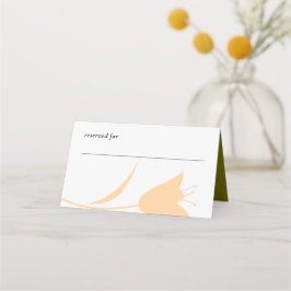 CARTÃO DE MESA PÊSSEGO MOD E CASAMENTO DE TULPAS DE AZEITE