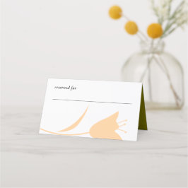 CARTÃO DE MESA PÊSSEGO MOD E CASAMENTO DE TULPAS DE AZEITE