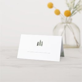 Cartão De Mesa Pine Forest Wedding