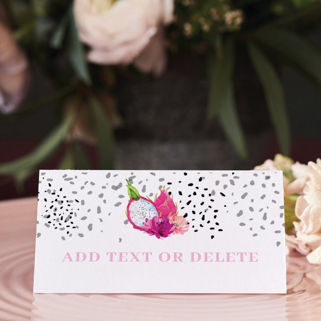 Cartão De Mesa Pitaya Dragon Fruta Elegante Bebê Sprinkle (Criador carregado)