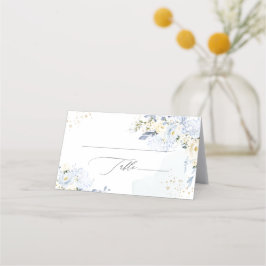 Cartão De Mesa PixDezines H2 Blue Hydrangeas Alabaster Roses