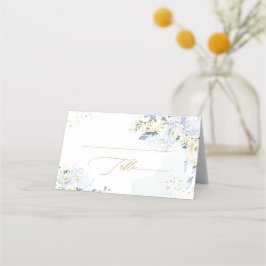 Cartão De Mesa PixDezines H2 Blue Hydrangeas Alabaster Roses