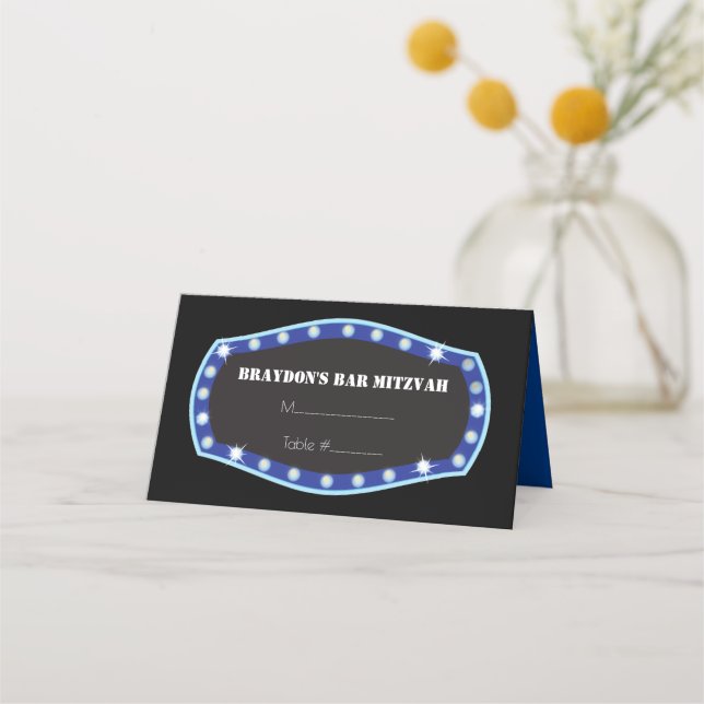 Cartão De Mesa Placa de Escolta de Mesa de Sinal de Hollywood (Frente)