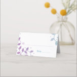 Cartão De Mesa Placa de Escort Mitzvah Bat da Árvore de Vida Mode<br><div class="desc">Bonito roxo e teal Bat Mitzvah escolta/cartões de lugar com a estrela de David e bonito e girantes folhas da árvore da vida na moderna cor d'água.</div>