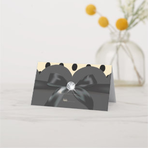 Cartão De Mesa Placa de espaço de fita chic moderna e elegante