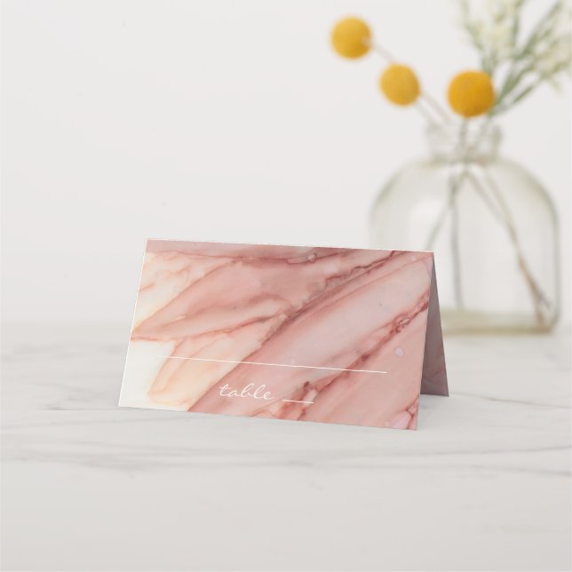 Cartão De Mesa Placa de inclinação dobrada em recepções de casame (Frente)