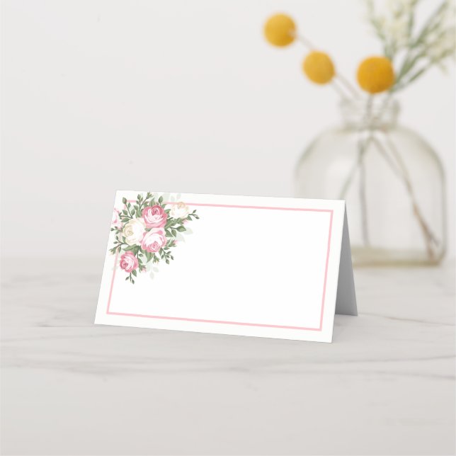 Cartão De Mesa Placa de Local de Nome Dobrado (Frente)