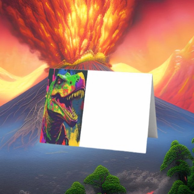 Cartão De Mesa Placa de Local Dobrada Dino (dinosaur,banner,sign,birthday,party,dino,t rex,jurassic,personalized,for kids)