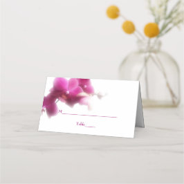 Cartão De Mesa Placa de Local Dobrado Pink Orchid Wedding