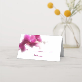 Cartão De Mesa Placa de Local Dobrado Pink Orchid Wedding