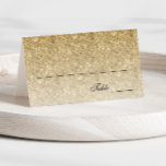 Cartão De Mesa Placa de Local Personalizada do Glitter Glam Doura<br><div class="desc">Esta placa de lugar brilhante de tendência tem brilho na frente com uma área para você escrever nos nomes e números de tabela (manualmente). A parte traseira apresenta o mesmo padrão de brilho com seu evento e data. Use o formulário modelo para adicionar suas próprias informações. O recurso Personalizar Ti...</div>