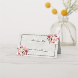 Cartão De Mesa Placa de lugar da Mesa dobrada de mármore branco F