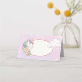 Cartão De Mesa Placa de lugar de festa de aniversário Unicorn