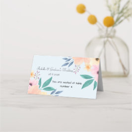 Cartão De Mesa Placa de lugar - design de ventilador simples