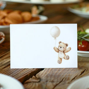 Cartão De Mesa Placa de lugar do balão de Comida do Urso de Corte