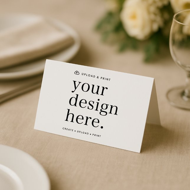 Cartão De Mesa Placa de lugar dobrada Carregar Design (Versatile place card template for business, events, weddings, special occasions & more!)