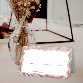 Cartão De Mesa Placa de lugar para Mesa simples RoseGold moderna