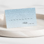 Cartão De Mesa Placa de Luz Azul-Glama Clara<br><div class="desc">Esta placa de lugar brilhante de tendência tem falso brilho na frente com uma área para você escrever nos nomes e números de tabela (manualmente). A parte traseira apresenta o mesmo padrão de brilho com seu evento e data. Use o formulário modelo para adicionar suas próprias informações. O recurso "Personalizar...</div>