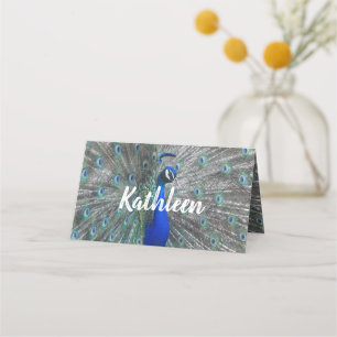 CARTÃO DE MESA PLACA DE MESA FOTOGRÁFICA PEACOCK
