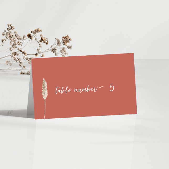 Cartão De Mesa Placa de Número de Tabela Elegante Simples (Criador carregado)