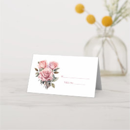 Cartão De Mesa Placa Local do Número da Tabela Convidada de Rosas