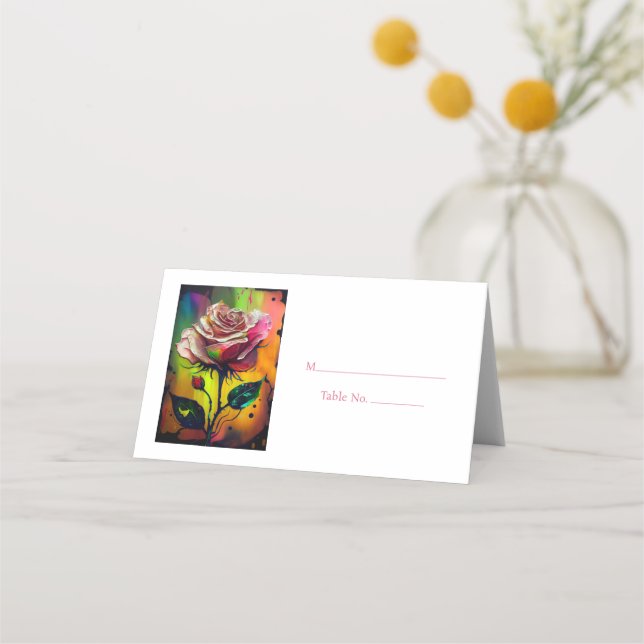 Cartão De Mesa Placa Local do Número de Tabela de Convidado do Ro (Frente)