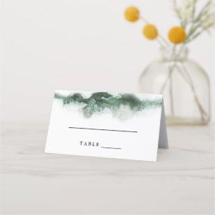Cartão De Mesa Placa Ombre Watercolor VERDE