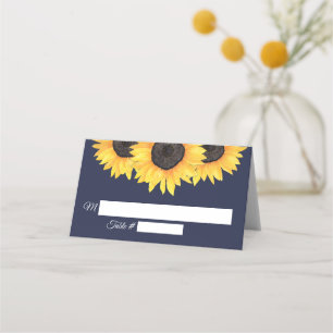 Cartão De Mesa Placas De Casamento De Girassóis