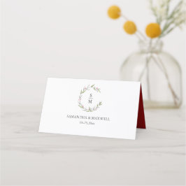 Cartão De Mesa Placas de Casamento de Natal Botânicos de inverno