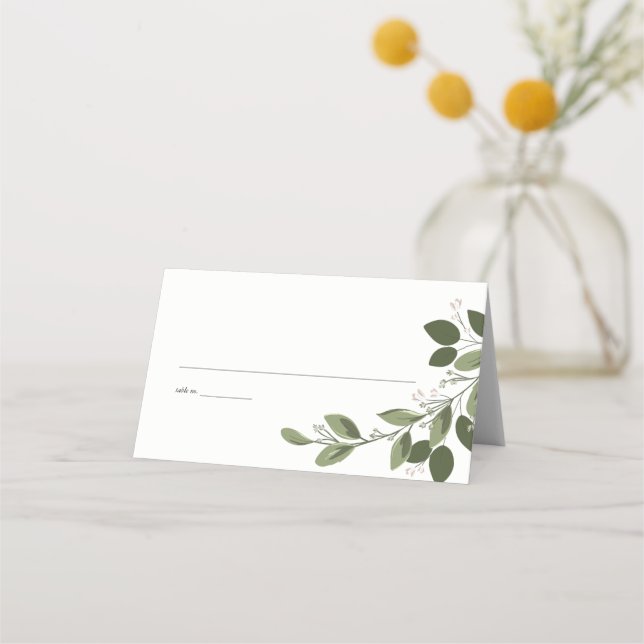 Cartão De Mesa Placas De Colocação, Sprigs De Blushing (Frente)