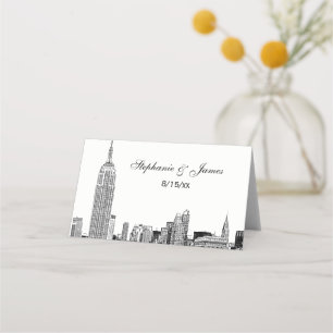 Cartão De Mesa Placas de Escorregação de Cor BG - NYC Skyline DIY