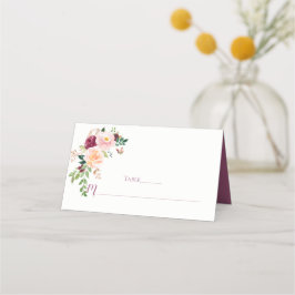 Cartão De Mesa Placas de Localização do Buquê Floral Mauve Blush