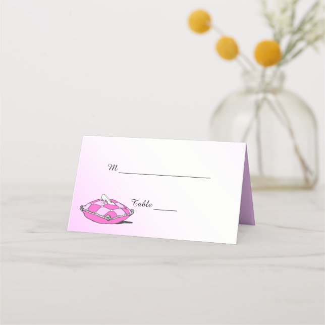 Cartão De Mesa Placas de Mesa dobradas de cinderela de cinderela (Frente)